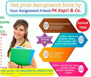 Solved assignment Get NIOS, IGNOU, ANNAMALAI UNIVERSITY Assi